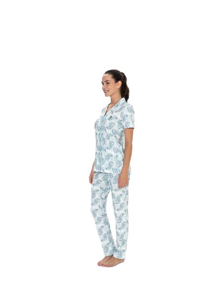 U.S. Polo Assn. Kadın Mavi Pijama Takım 20087 