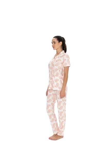 U.S. Polo Assn. Kadın Somon Pijama Takım 20087