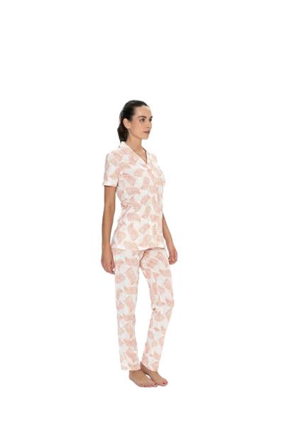 U.S. Polo Assn. Kadın Somon Pijama Takım 20087