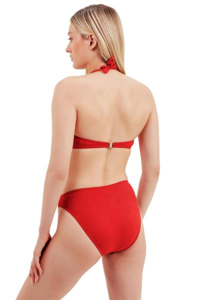Zeki Gold Detaylı Turuncu Bikini Takım