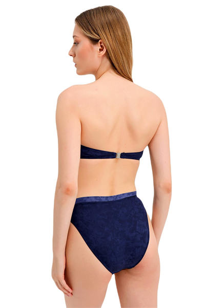 Zeki Straplez Lacivert Bikini Takım