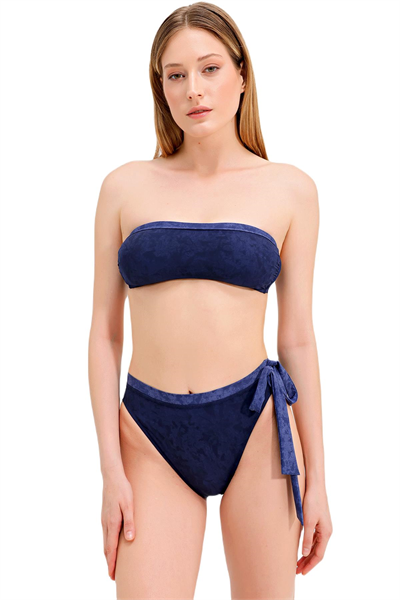 Zeki Straplez Lacivert Bikini Takım