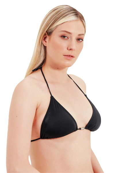 Zeki Üçgen Siyah Bikini Üst 
