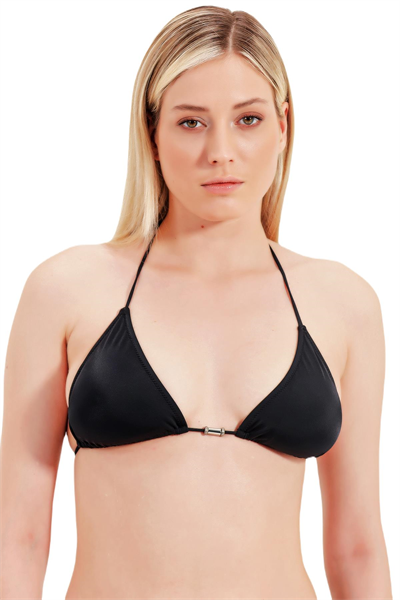 Zeki Üçgen Siyah Bikini Üst 