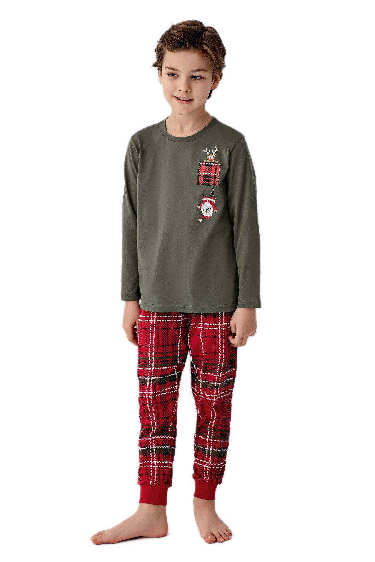 Arnetta Erkek Çocuk Yeşil Pijama Takımı 3513-2 