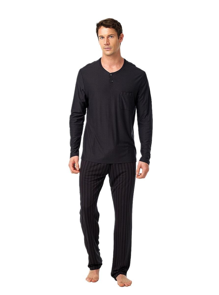 Blackspade Erkek Antrasit Uzun Kol Pijama Takımı 40958 