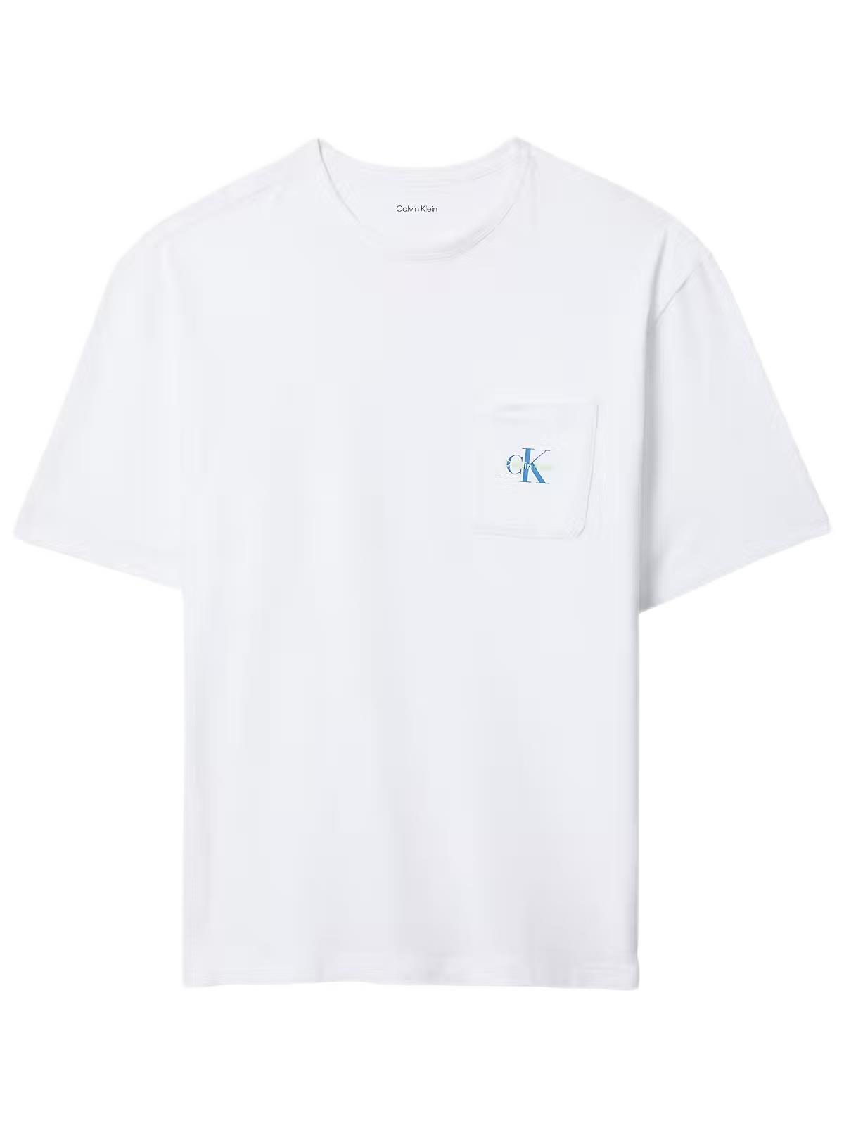 Calvin Klein Erkek Monogram Kısa Kollu Bisiklet Yaka Pijama Üstü LV00NM2972 