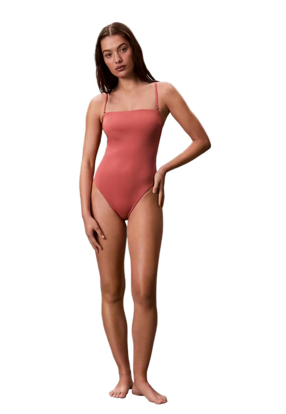 Calvin Klein Kadın Kırmızı Straplez Mayo LV00Q62709 