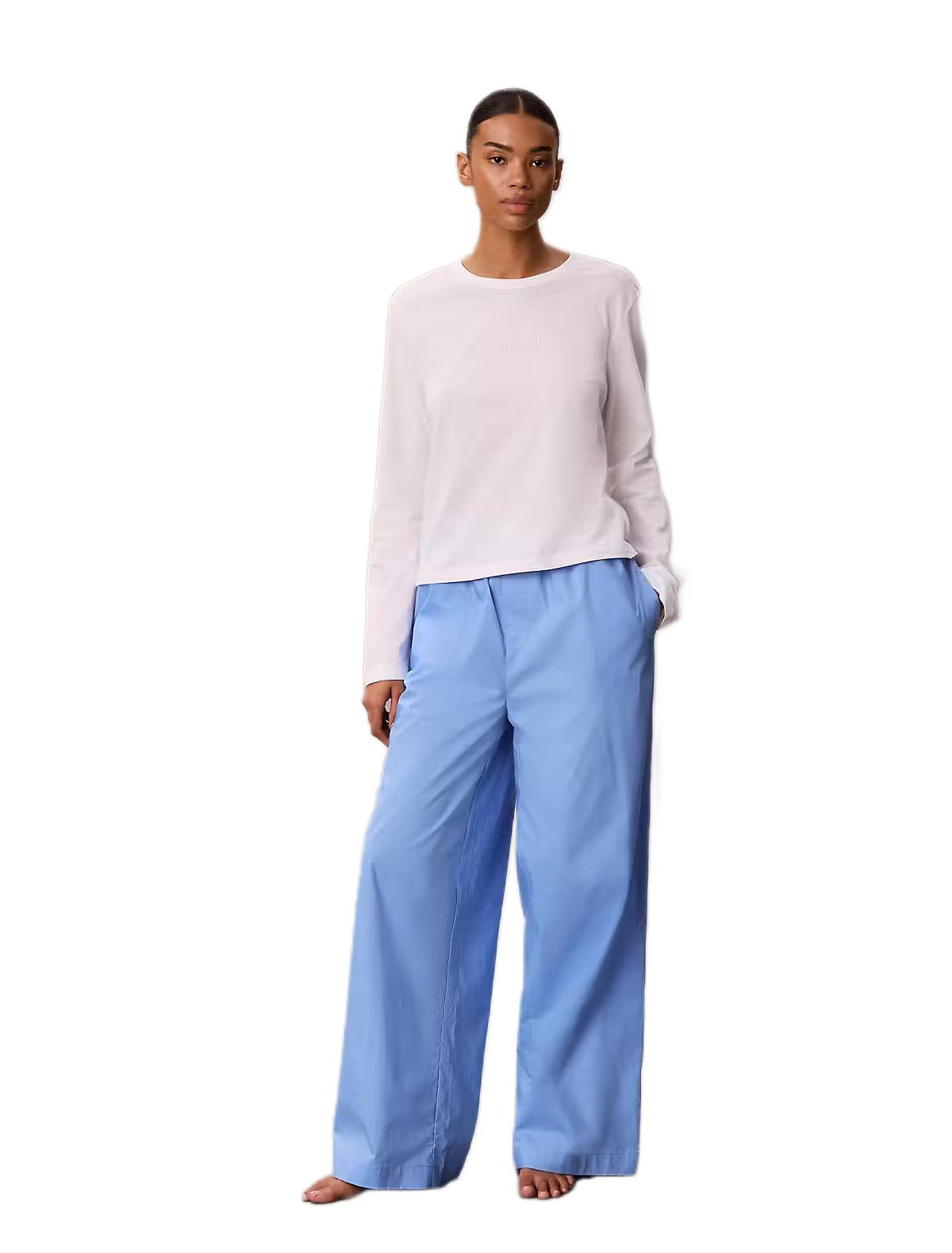Calvin Klein Kadın Uzun Kollu Pantolonlu Pijama Takımı LV00QS7638 