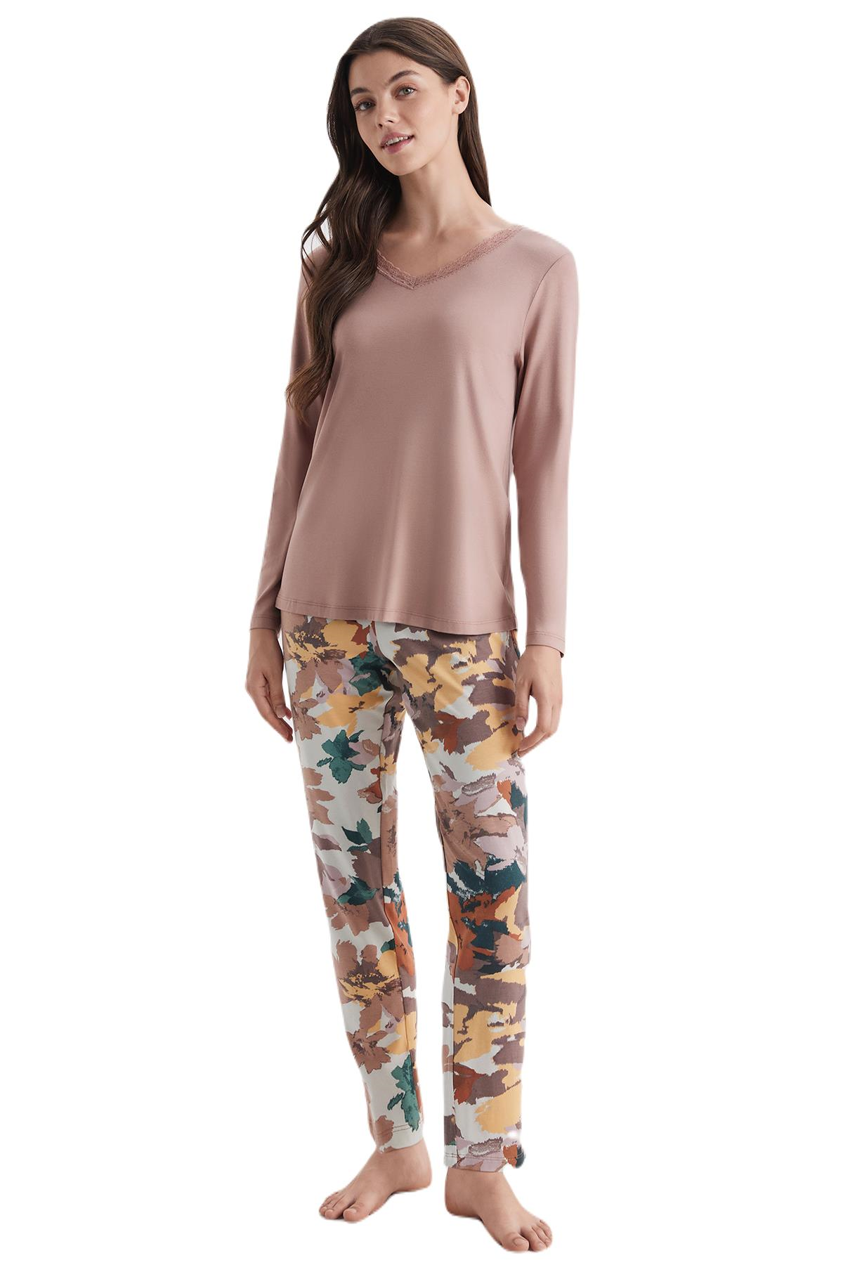 Catherine's Kadın Kahverengi Pijama Takım C2555 
