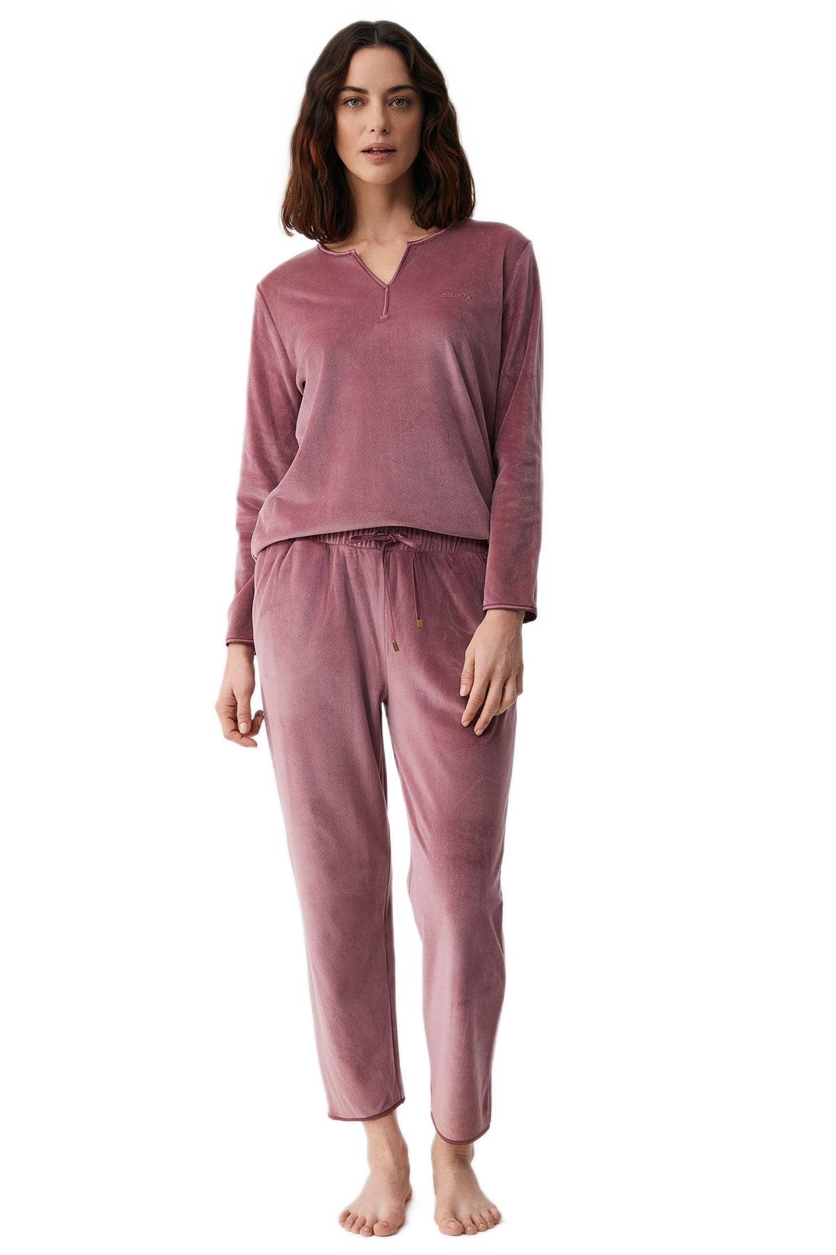 Catherine's Kadın Pembe Pijama Takım C2606 