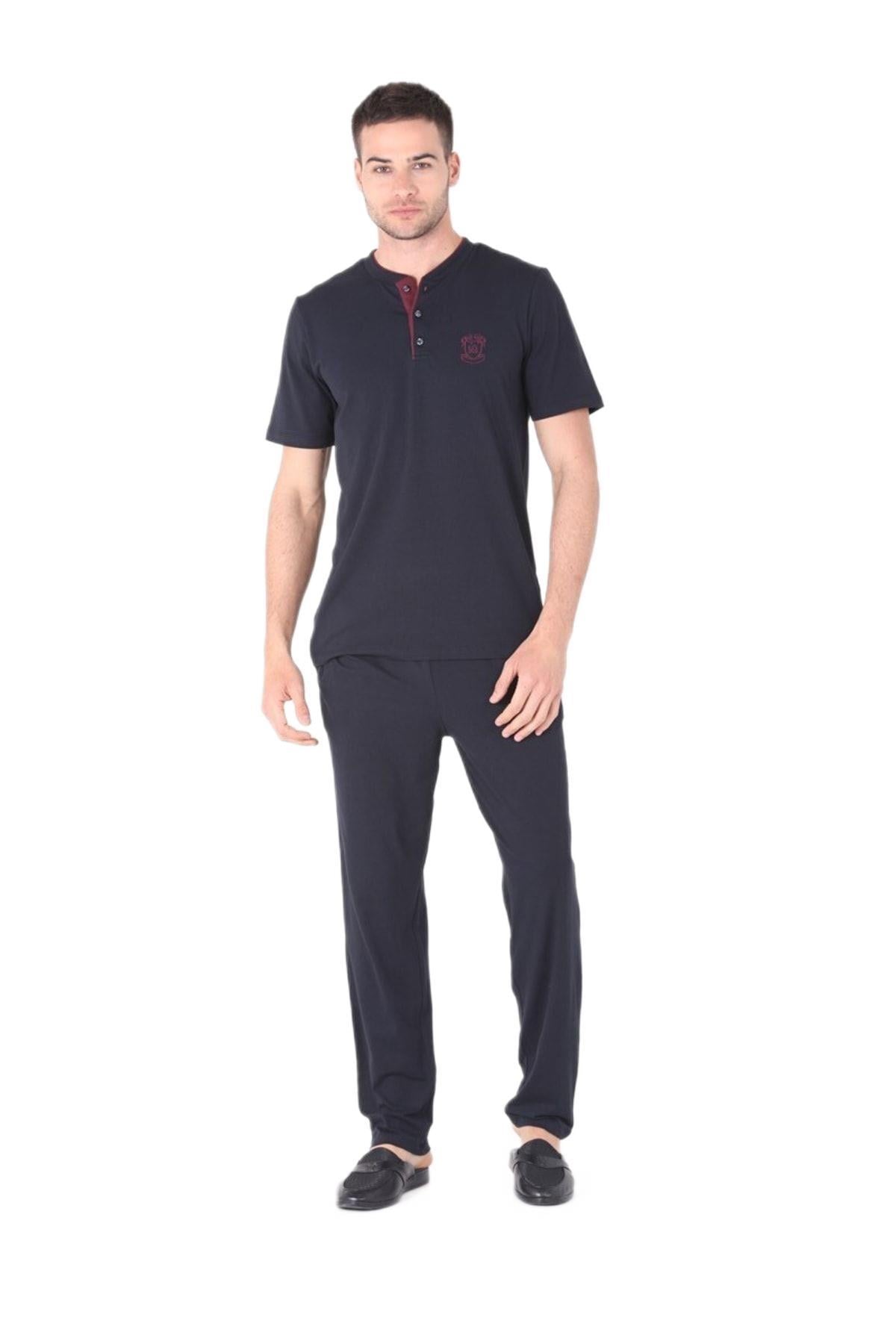 Ds Damat Erkek Lacivert 4'Lü Pijama Takımı 224016 