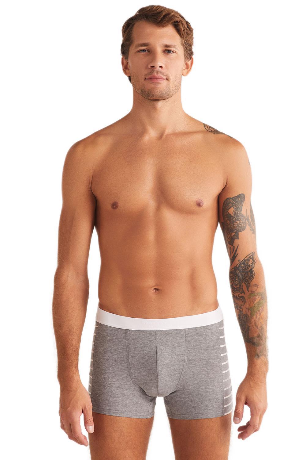 Kom Contra Erkek Gri Boxer