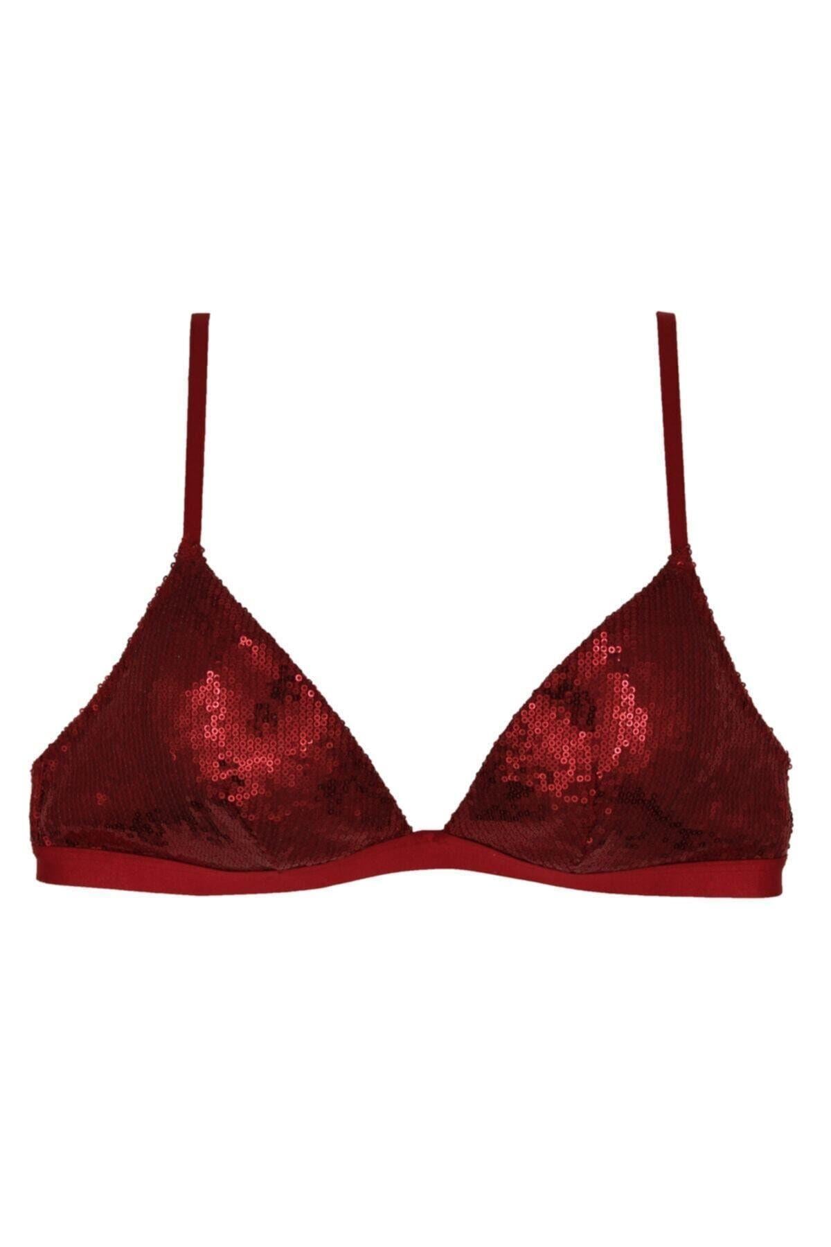 Magic Form Payetli Kırmızı Bralet 1676