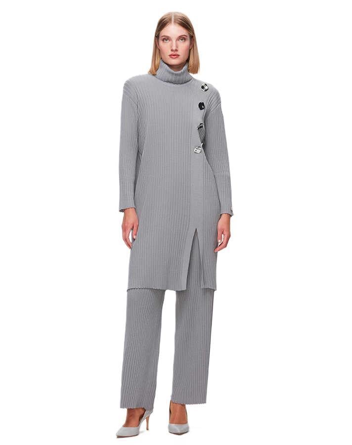 Miss Dalida Kalın Fitilli Bol Paça Triko Pantolon T25K-7008