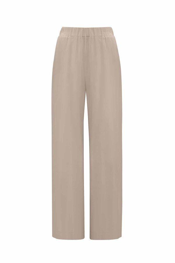 Miss Dalida Vizon Beli Lastikli Bol Paça Cupro Pantolon T25Y-7007