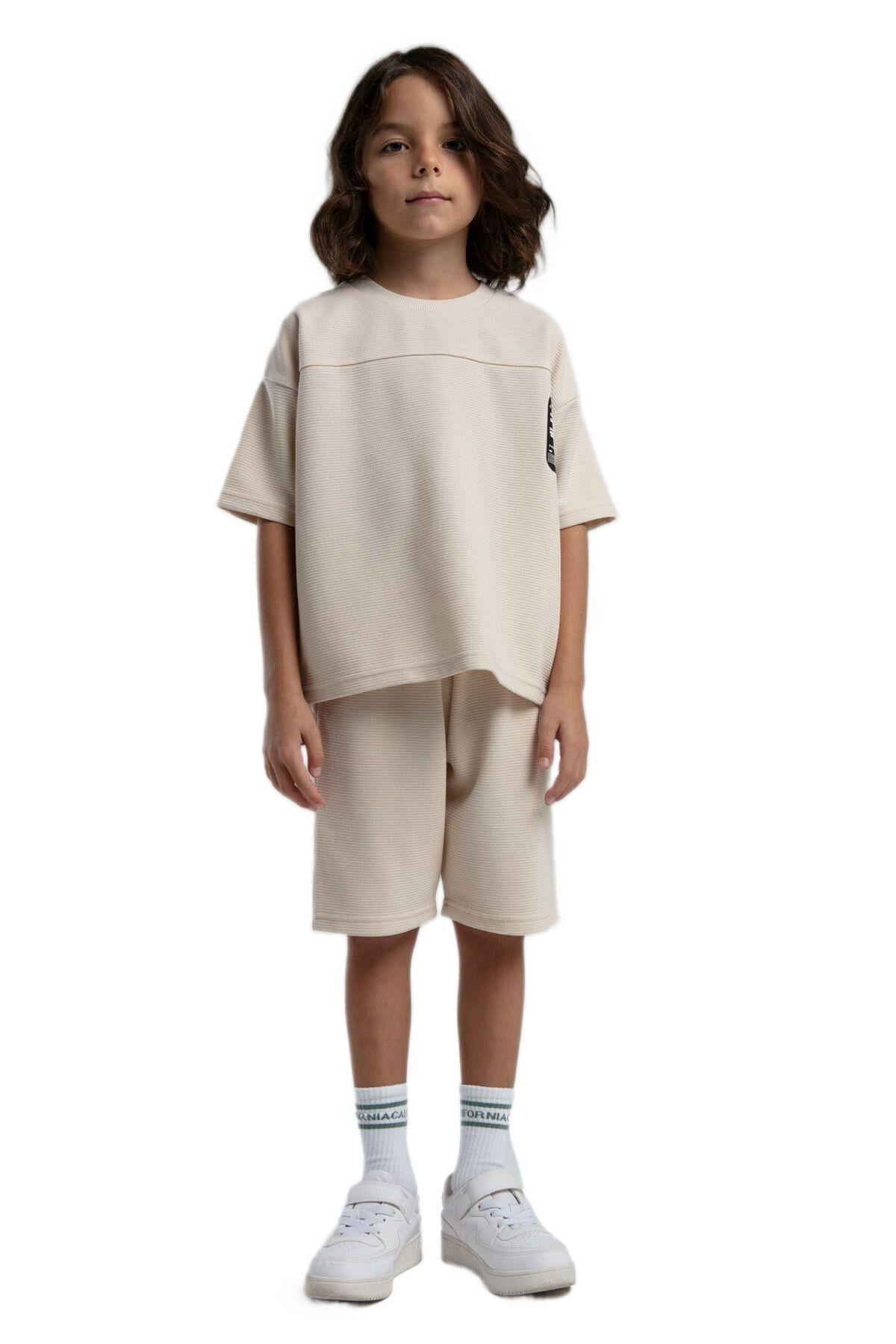 Rolypoly Erkek Çocuk Bej Pijama Takım 3565-4