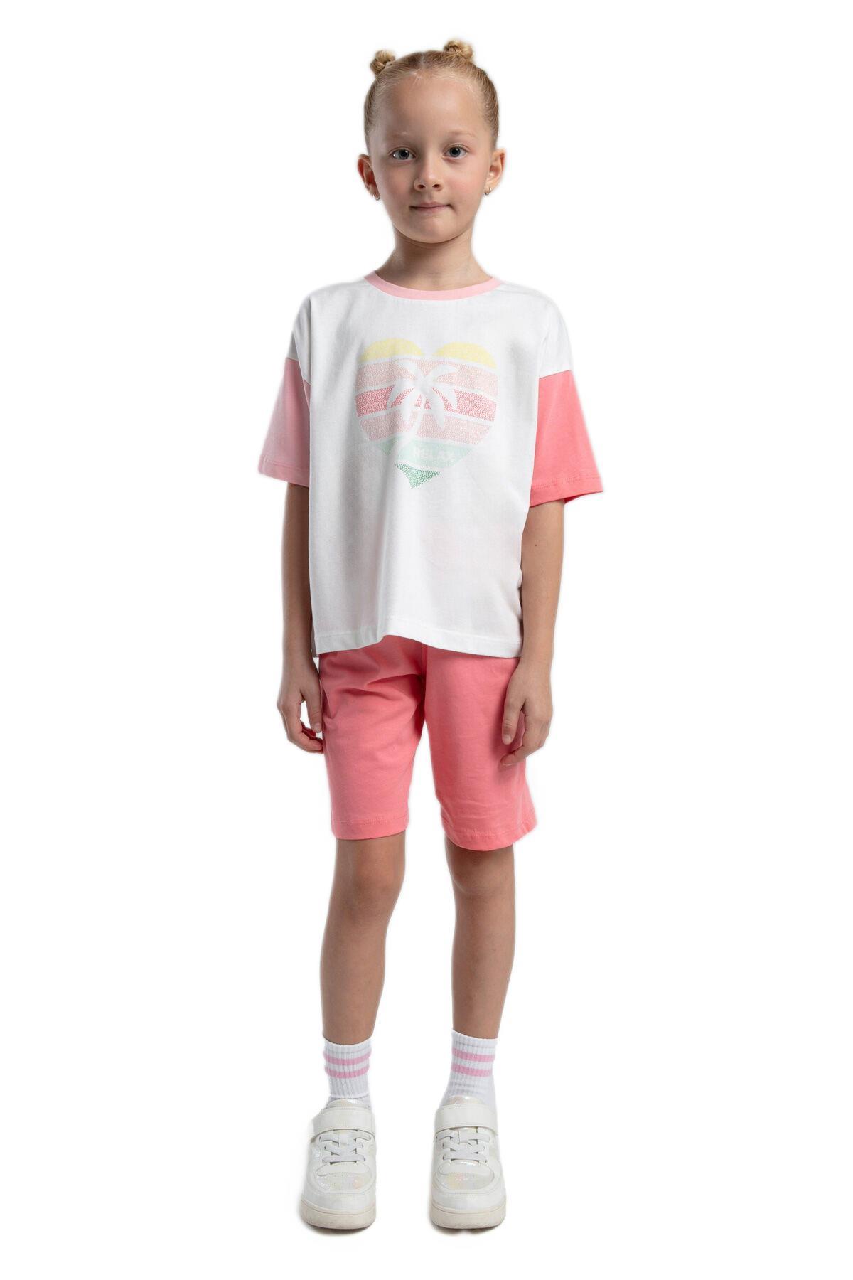 Rolypoly Kız Çocuk Beyaz Pijama Takım 3599