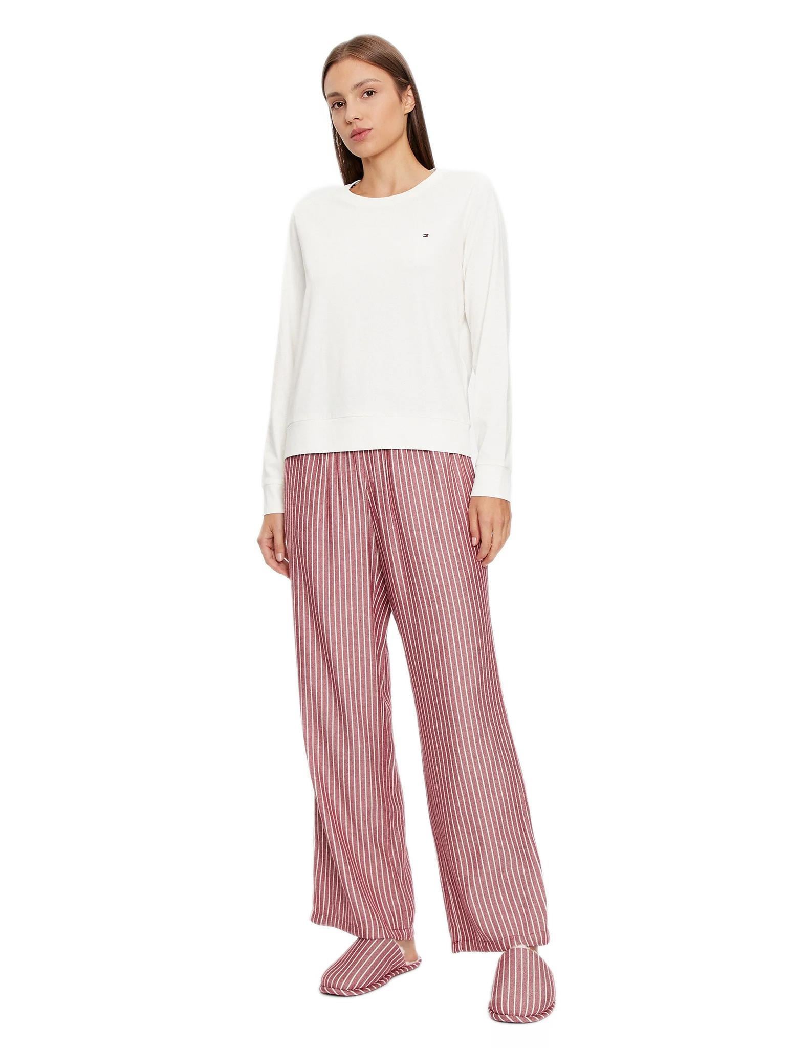 Tommy Hilfiger Kadın Kırmızı Pijama Takımı ( Terlik Hediyeli ) UW0UW04853
