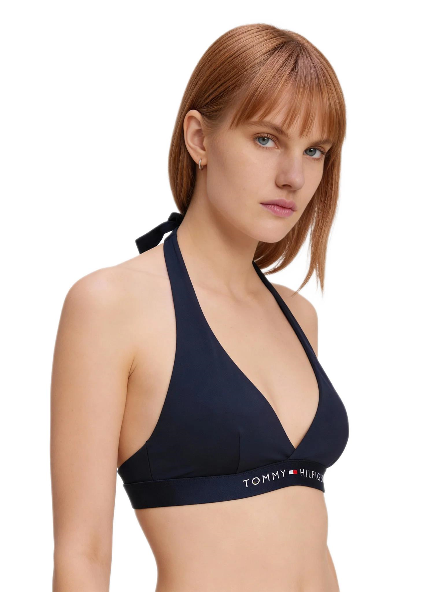 Tommy Hilfiger Kadın Lacivert Boyundan Bağlamalı Bikini Üstü UW0UW06358