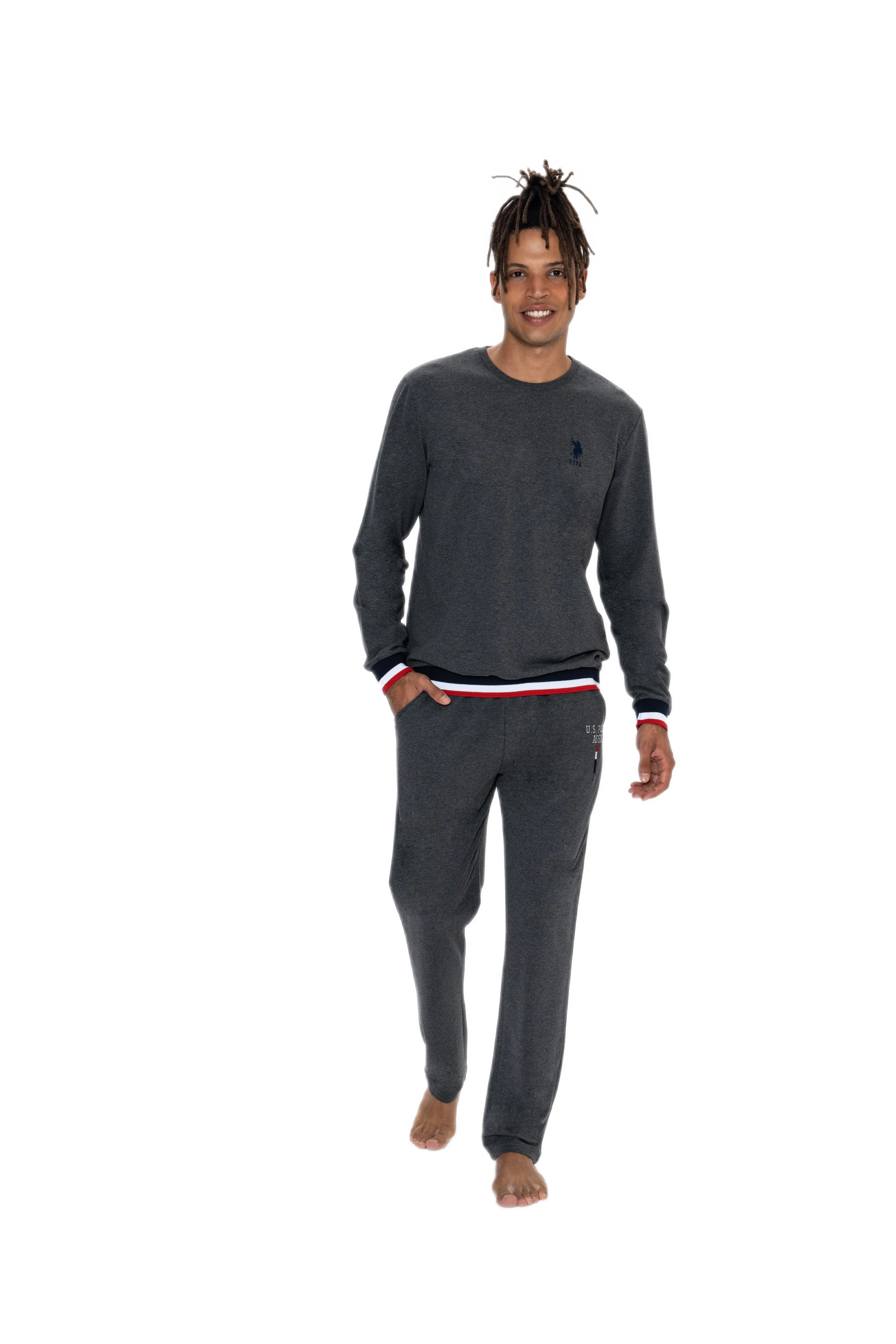 U.S. Polo Assn. Erkek Antrasit Melanj Pijama Takım 18920 