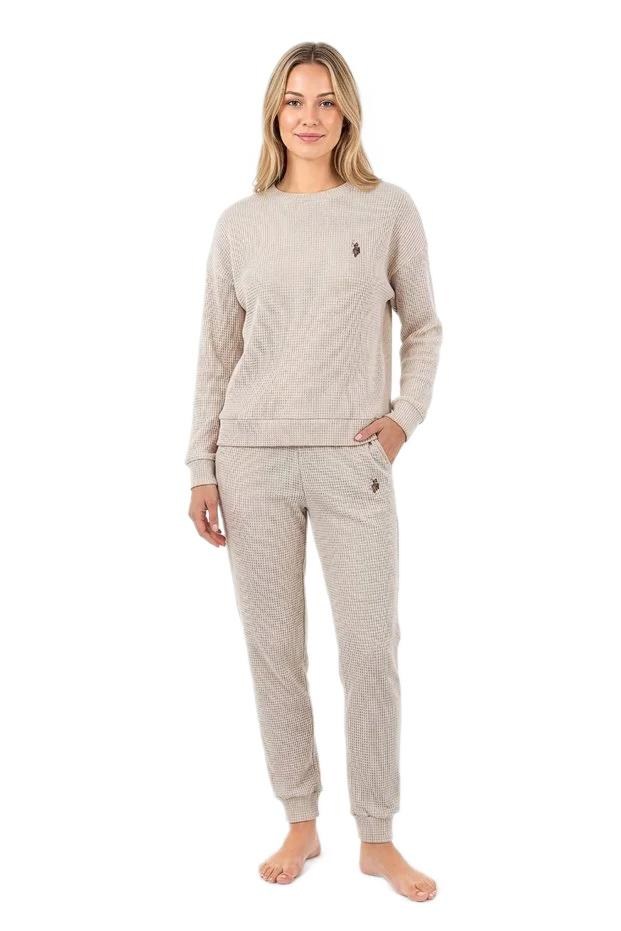 U.S. Polo Assn. Kadın Bej Pijama Takım 20299 