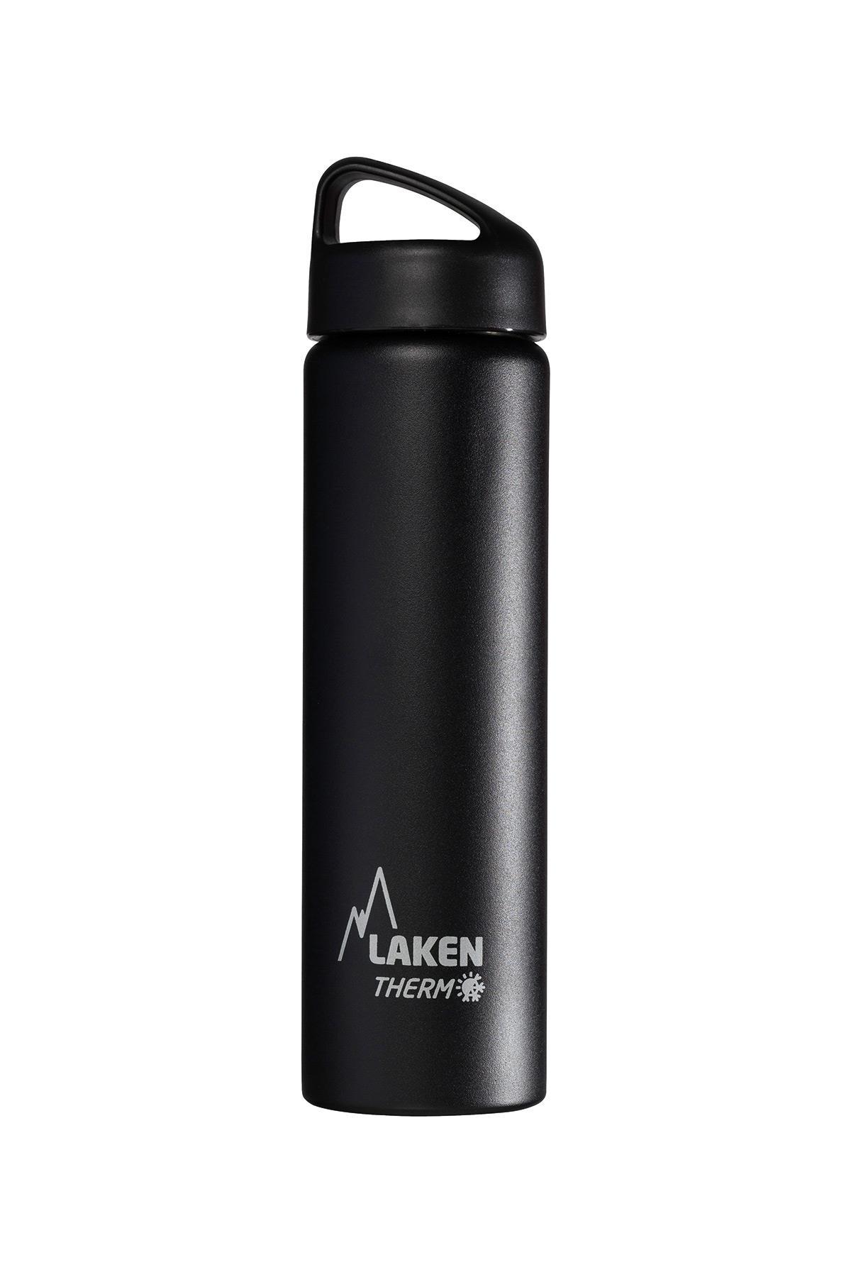 Laken Çelik 18/8 Classic Termos Şişe 1L - Siyah LKTA10N