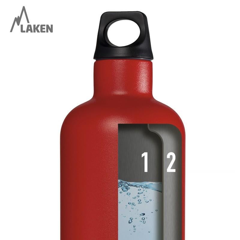 Laken Çelik 18/8 Futura Termos Şişe 0,50L - Kırmızı LKTE5R