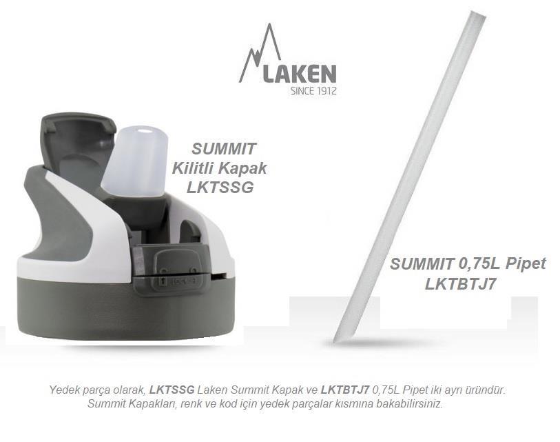 Laken 18/8 P.Çelik Summit Termos Şişe 0,75L - Turkuaz LKTS7VT