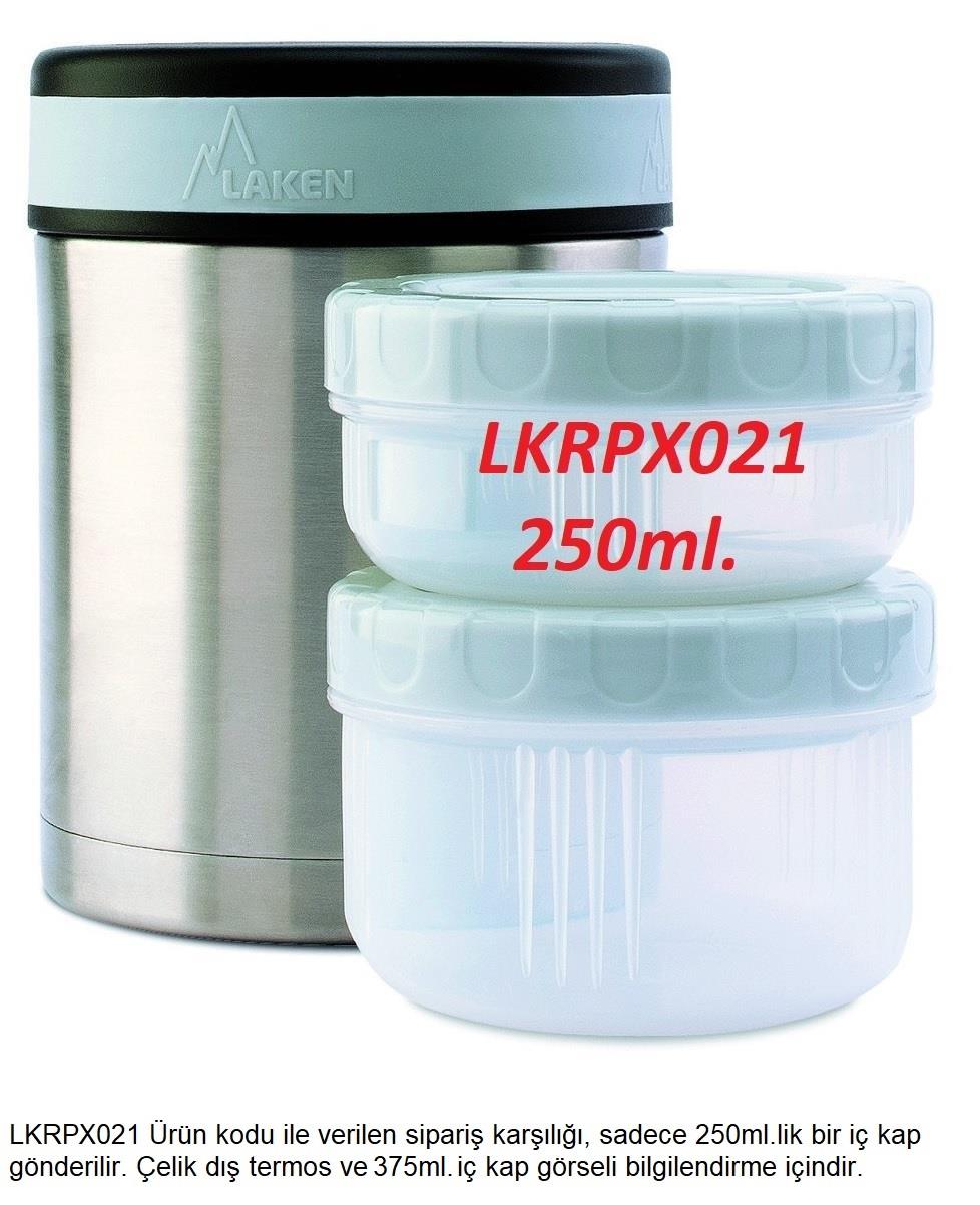 Laken Çelik LKP10/LKP15/LKLP10 Yemek Termo İç PP Küçük Kap 250ml Gri LKRPX021