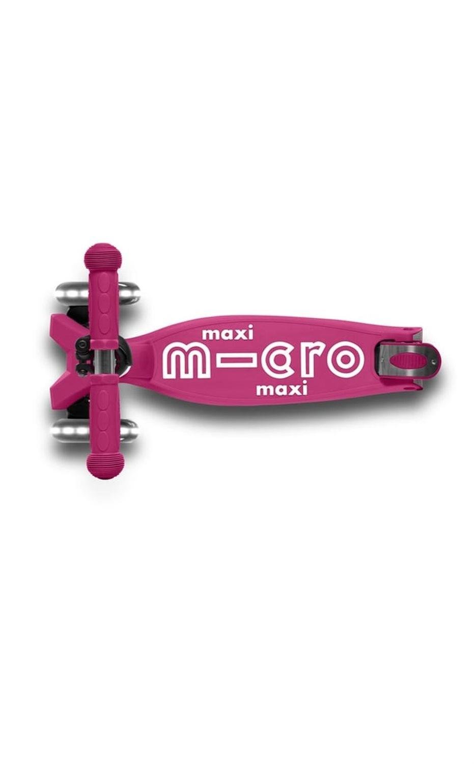Micro Maxi Deluxe Foldable LED Berry Red Scooter MCR.MMD095
