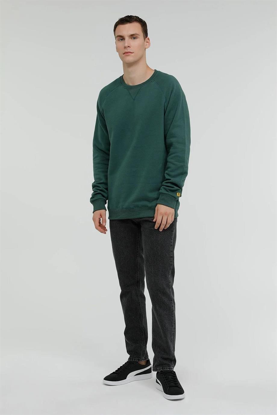 Superfly Bisiklet Yaka Erkek Basic Sweatshirt SPF101232323607