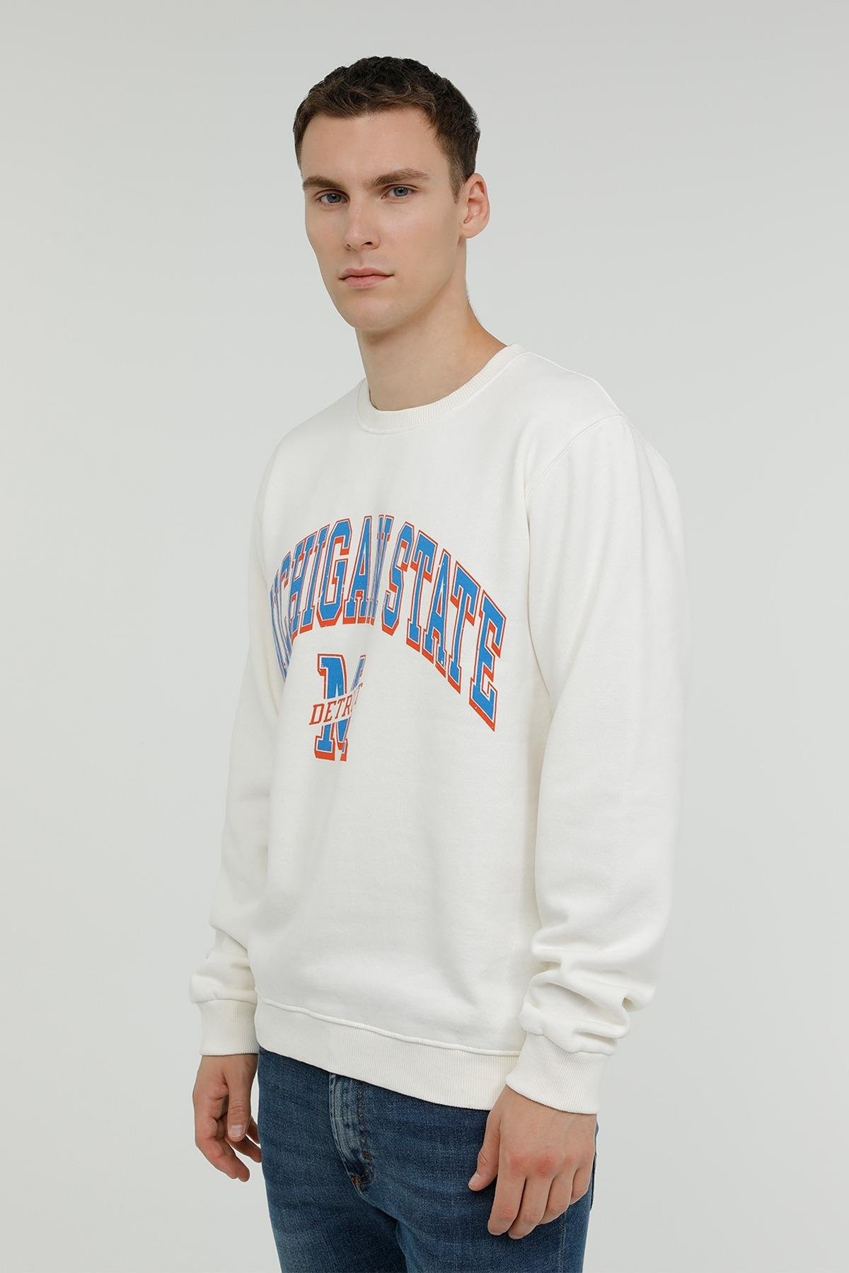 Superfly Michigan State Bisiklet Yaka Erkek Sweatshirt SPF101232313117