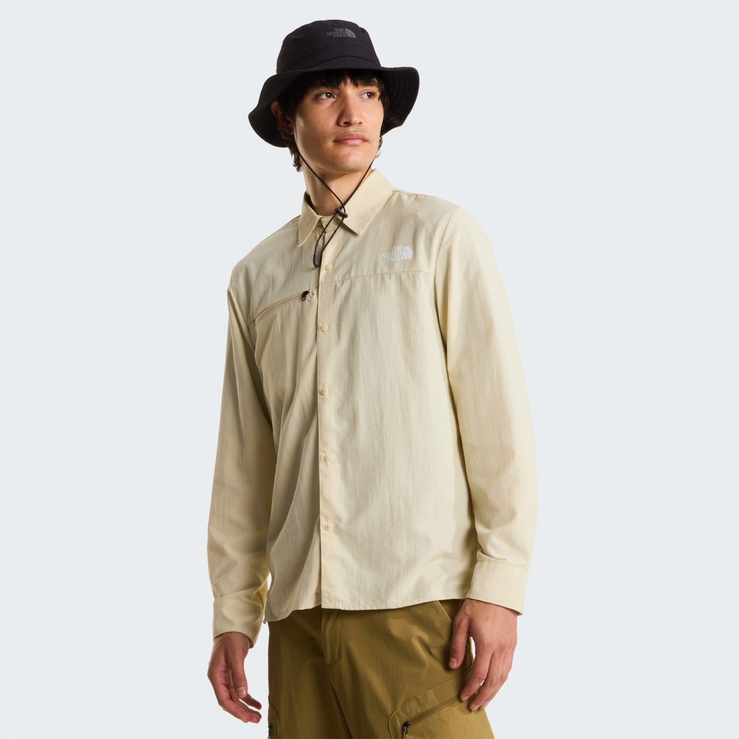 The North Face M PACKABLE LONG SLEEVE SHIRT Erkek Tişört NF0A8FTRDOM1