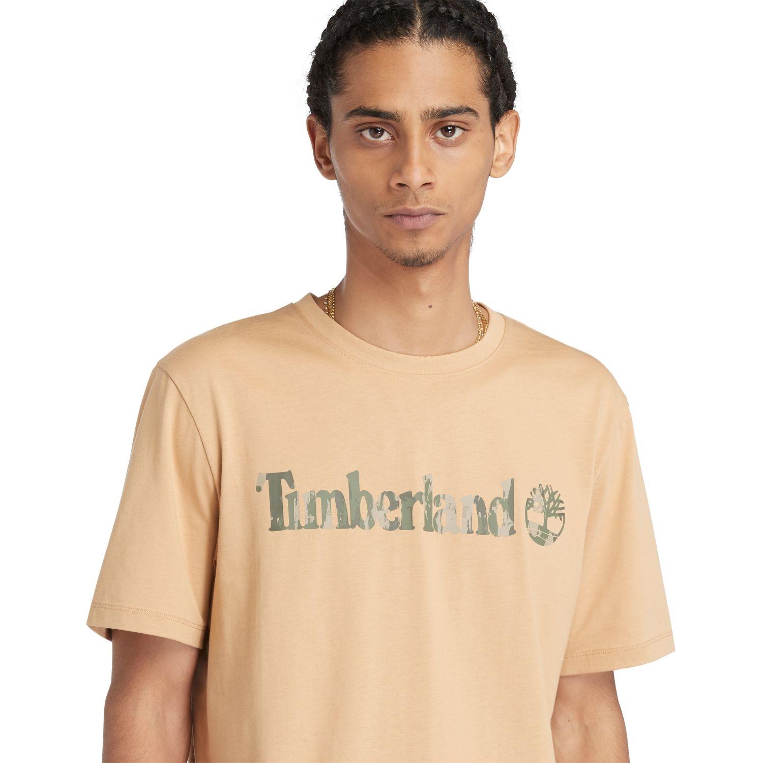 Timberland Camo Linear Logo Erkek Tişört  TB0A5UNFEH31