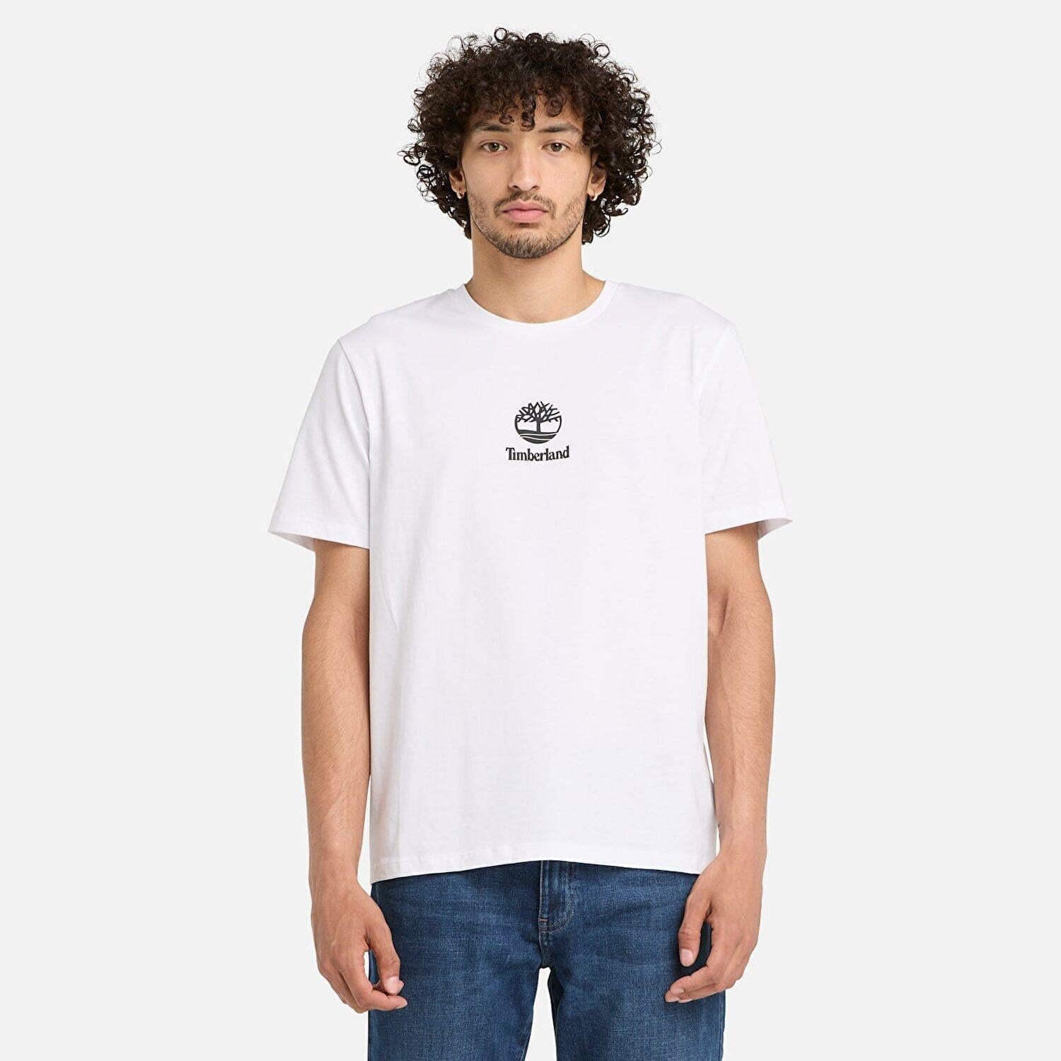 Timberland Print Stack Logo Short Sleeve Tee Erkek Tişört TB0A6WWT1001