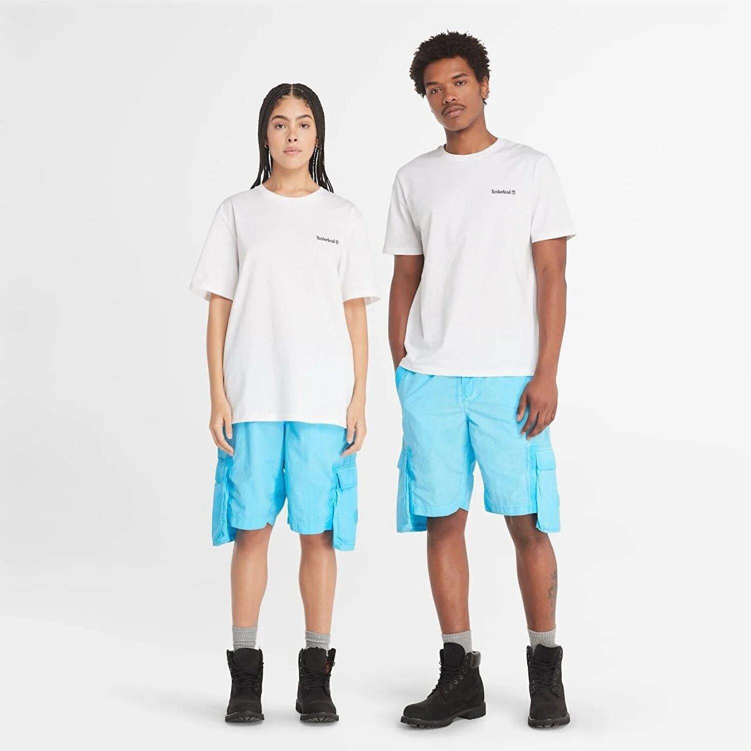 Timberland Small Linear Logo Print Tee Erkek Tişört TB0A5QQT1001