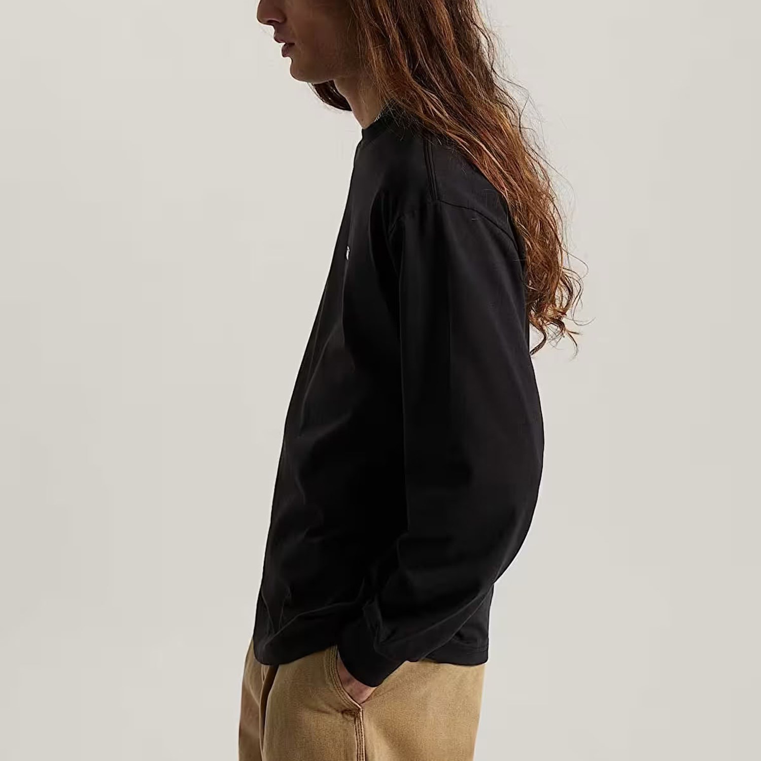 Vans Left Chest II Loose LS Tee Erkek Tişört VN0010FJBLK1