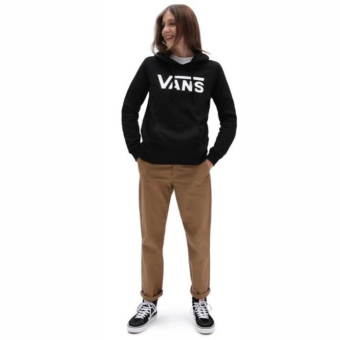 Vans WM DROP V LOGO HOODIE-B Kadın Sweat Shirt VN0A5HNPBLK1