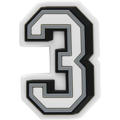 Jibbitz B W Number 3 J03007