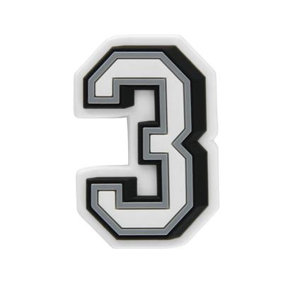 Jibbitz B W Number 3 J03007