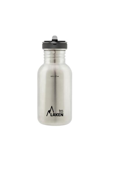 Laken Çelik 18/8 Flow Basic Şişe 0,50L - Çelik LKBSF50