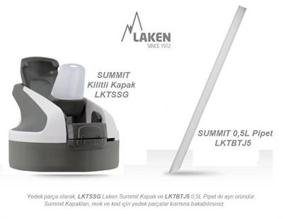 Laken 18/8 P.Çelik Summit Termos Şişe 0,50L - Beyaz LKTS5B