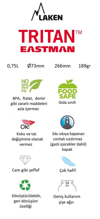 Laken OBY Kapaklı TRITAN Şişe 0,45L- No Planet LKOBYNP