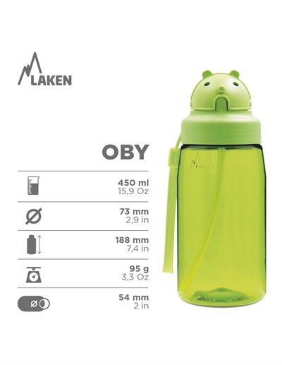 Laken OBY Kapaklı TRITAN Şişe 0,45L- OBY BALLOONS