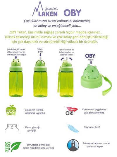 Laken OBY Kapaklı TRITAN Şişe 0,45L- SCOOTER  LKOBYSC