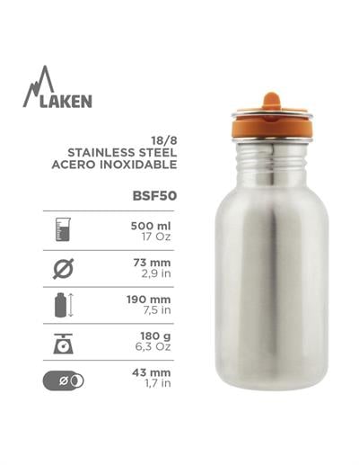 Laken Şişe ACERO T.FLOW 0,5L SEA Paslanmaz Çelik LKBSFSF2