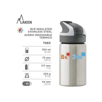 Laken 18/8 P.Çelik Termos TERMICA A.INOX.0,35L LKTS3GM