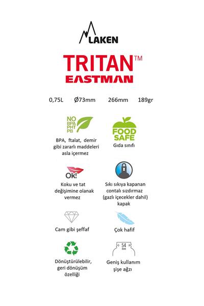 Laken Tritan Summit Şişe 0,75L - Cyan LKTNS2AC