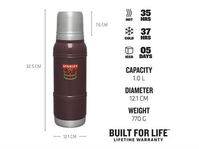Stanley  1.1QT MILESTONES VAC BTL 1940 GARNET GLOSS EU AS1010987006